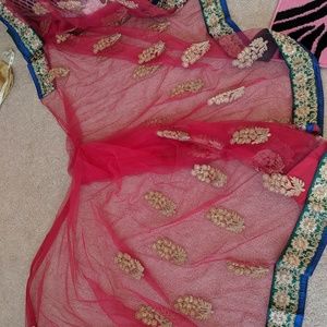 Beautiful ready to wear net Saree sari